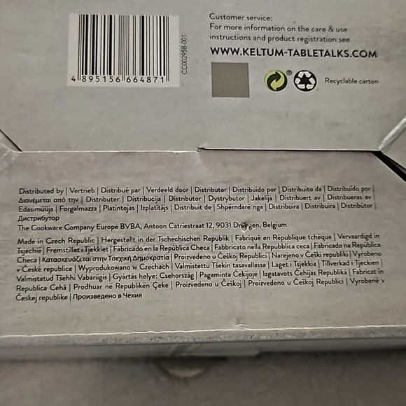 Keltum Table Talks Water Crystalline Glass 2-Piece Set Lead Free Dishwasher Safe - Picture 7 of 15